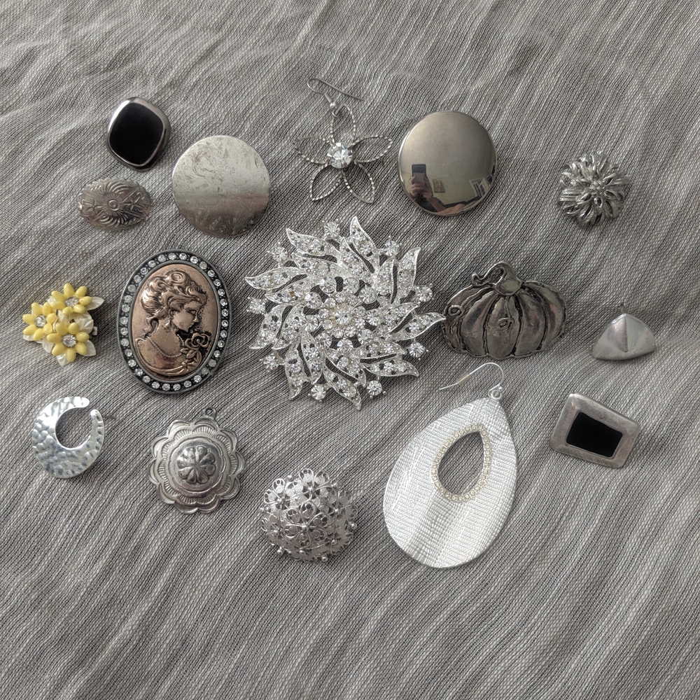 Vintage Silver Craft Jewelry Mix